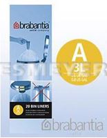 Resim Brabantia Müllbeutel 3 ltr. weiss "A"