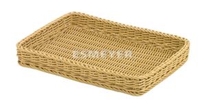 Resim Saleen Tablett eckig, hellbeige 40 x 30 x 5 cm