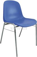 Resim Schalenstuhl aus Kunststoff, Farbe: blau,