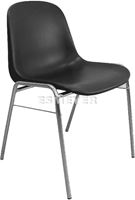Resim Schalenstuhl aus Kunststoff, Farbe: schwarz,
