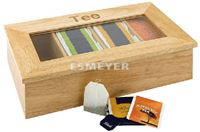 Resim TEEBOX mit 4 Fächern, Aufschrift Tee,