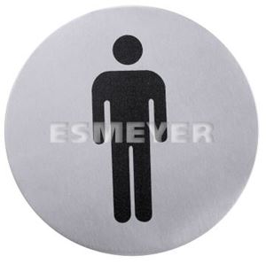 Resim Toiletten-Türsymbol aus Edelstahl