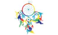 Afbeelding van Traumfänger Rainbow 16 cm