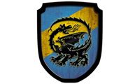 Obrazek Wappenschild Drache blau