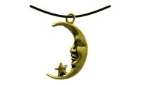 Picture of Anhänger Mond mit Gesicht gold