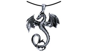 Picture of Anhänger schlängelnder Flugdrache silber