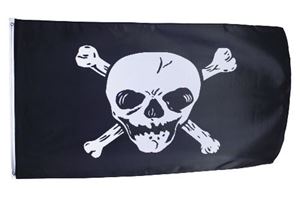 Bild von Piratenflagge groß 2-farbig