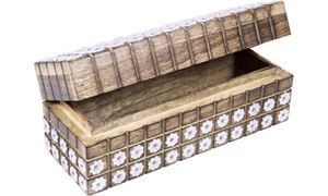 Picture of Holzbox Floral prisma silber