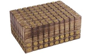 Picture of Holzbox Floral nativ gold