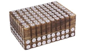 Picture of Holzbox Floral nativ silber