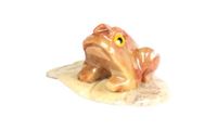 Imagen de Specksteintier Frosch auf Blatt