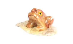 Imagen de Specksteintier Frosch auf Blatt