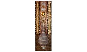 Picture of Collage "Rattanvase" gold