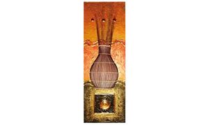 Picture of Collage "Rattanvase" orange