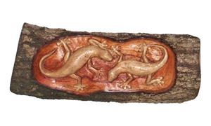 Immagine di Objekt Gecko geschnitzt