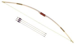 Image de Bogen f. Erwachsene m. Leder und 3 Pfeilen