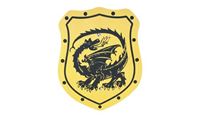 Obrazek Schild Elegant Drache gelb