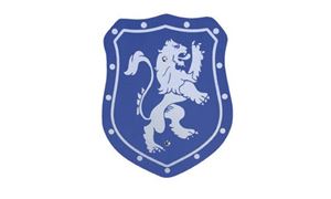 Obrazek Schild Elegant Löwe blau