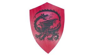 Imagen de Schild groß Drache rot