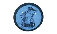 Imagen de Schild klein Schiff blau
