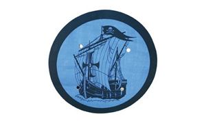Imagen de Schild klein Schiff blau
