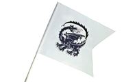 Obrazek Ritterfahne 58x43cm Drache weiß