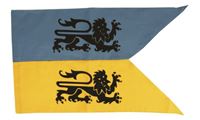Obrazek Ritterfahne 50x30cm Löwe blau-gelb