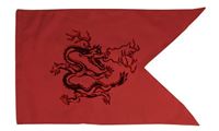 Obrazek Ritterfahne 50x30cm chin. Drache rot