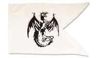 Obrazek Ritterfahne 50x30cm Drache weiß