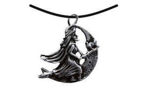 Picture of Anhänger Hexe mit Mond silber