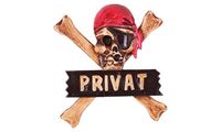 Imagen de Totenkopf-Schild " PRIVAT"