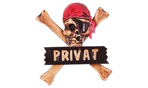 Imagen de Totenkopf-Schild " PRIVAT"