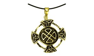 Picture of Anhänger Kreuz mit keltischem Knoten gold