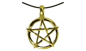 Picture of Anhänger Pentagramm groß gold