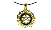 Picture of Anhänger Pentagramm Sonne gold