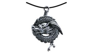 Picture of Anhänger schlafender Drache silber