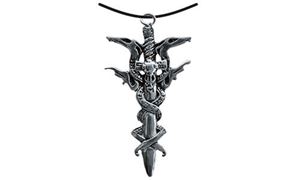 Picture of Anhänger Schwert mit Schlangen silber