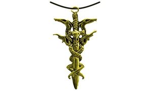 Picture of Anhänger Schwert mit Schlangen gold