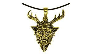 Picture of Anhänger Waldgott Kopf gold