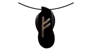 Imagen de Runenanhänger Fehu "F" dunkel