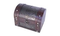 Picture of Holztruhe mit Leder