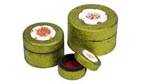 Image de Glitzerbox Flower 3er-Set gold