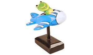 Image de Frosch im Flugzeug blau