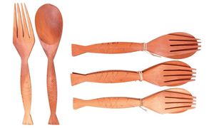 Image de Gabel + Löffel Set mahagoni