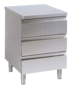 Bild von Schubladentisch, 400x600x850mm, CNS 18/10, mit höhen-