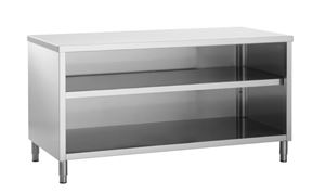 Bild von Arbeitsschrank, 1000x700x850mm, CNS 18/10, offen,
