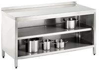 Bild von Arbeitsschrank, 1000x700x850mm, voll aus Edelstahl 1.4301