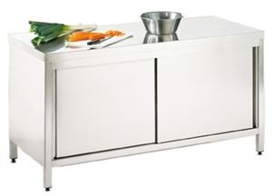 Imagen de Arbeitsschrank, 2500x800x850mm, voll aus Edelstahl 1.4301
