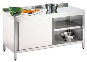 Picture of Flügeltürschrank, 700x700x850, voll aus Edelstahl 1.4301