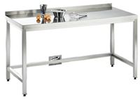 Picture of Arbeitstisch, 2400x700x850mm, voll aus Edelstahl 1.4301